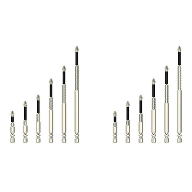 Juego de Brocas para Destornillador de Alta Potencia Magnética, 12 Puntas Magnéticas Antideslizantes, Juego de Destornilladores Eléctricos de Precisión.