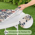 thumbnail image 5 of Round Picnic Table Cloth 100% Waterproof & Oil Proof, Elastic Fitted Table Cover for 45"-52" Round Tables, for Dining, Camping, Outdoor, 5 of 7