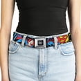 thumbnail image 5 of DC Comic, Seatbelt Buckle Belt, Batman Robin Superman Pose Logo Dot Black Purple, 34 to 52 Inches, 5 of 9