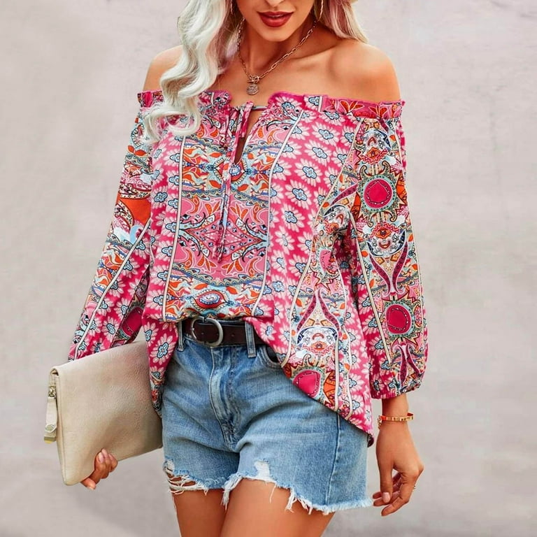 JDEFEG Womens Compression Shirt Womens Oversized Floral JDEFEG Womens Compression Shirt Womens Oversized Floral