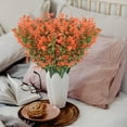 thumbnail image 4 of Morttic 10 Bundles Artificial Flowers, Outdoor UV Resistant Fake Flowers Plastic Greenery Shrubs Plants for DIY Floral Arrangement, Hanging Pots, Home Garden Decor (Orange Lavender), 4 of 13
