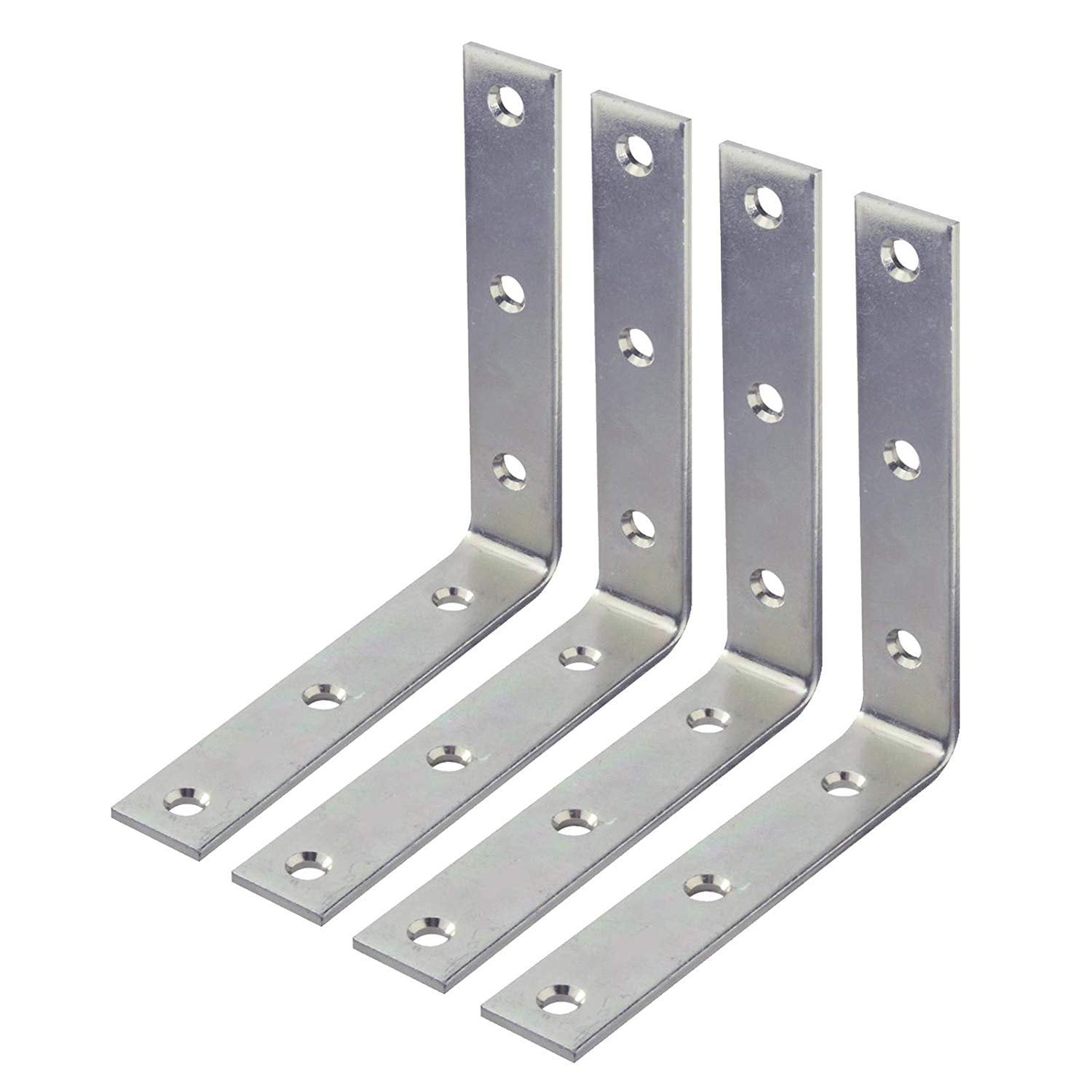 Wideskall 4" inch Heavy Duty Corner Brace Angle Repair Bracket w/Screws
