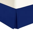 thumbnail image 2 of Brushed Microfiber 1800 Series Bed Skirt Solid 1PC Bed Skirt with 15" Drop (Short Queen, Royal Blue)- Pleated Sides and Split Corners, Wrinkle & Fade Resistant, Easy to Care, 2 of 5