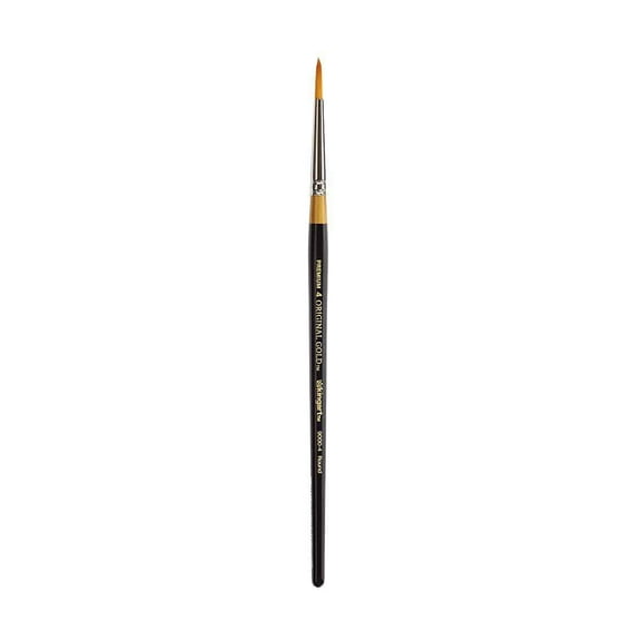 Kingart Original Gold Brush - Round, Size 4, Short Handle