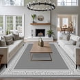 thumbnail image 4 of Grey Geometric Large Area Rugs for Bedroom Living Room, Soft Non Slip Carpet Bedside Rug, Bohemia Tribal Farm Tribal Patterned Rectangular Floor Cover Kitchen Accent Rug 8'x10' for Dining Room/Office, 4 of 9
