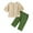 Green, variant on Otqutp Baby Casual Clothing Sets Kids Outfit Soft Cotton Warm Crewneck Mid Length Sleeve Stand Collar Solid Color Cotton Linen Suit for Boys Girls Elastic Pants 2PCS Fall Winter Clothes