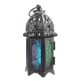 thumbnail image 2 of Candelero Marroquí Retro Vintage A Prueba De Viento, Candelabro De Cristal De Color Y Hierro, Farol Para Navidad, Boda, Patty Vogacara HA025900-01, 2 of 5