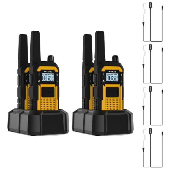 Walkie Talkies Retevis RB48, impermeable, de largo alcance, paquete de 4