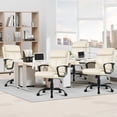 thumbnail image 3 of JONPONY Big and Tall Office Chair 300LBS Wide Seat Ergonomic Computer Desk Chair High Back Executive Leather Chair Adjustable Task Chair Lumbar Back Support 9 Hours Heavy Duty Design,White, 3 of 11