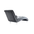 thumbnail image 4 of Zechuan Curved Lounge Chaise sofa, Accent Chair Sofa with Acrylic Leg, Silver, 4 of 9