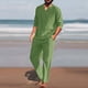 thumbnail image 2 of Playeras Básicas Algodon Para Hombre, Conjunto De Dos Piezas De Camiseta Y Pantalones Cortos De Manga Corta Con Estampado Completo Y Pantalón Corto., 2 of 4