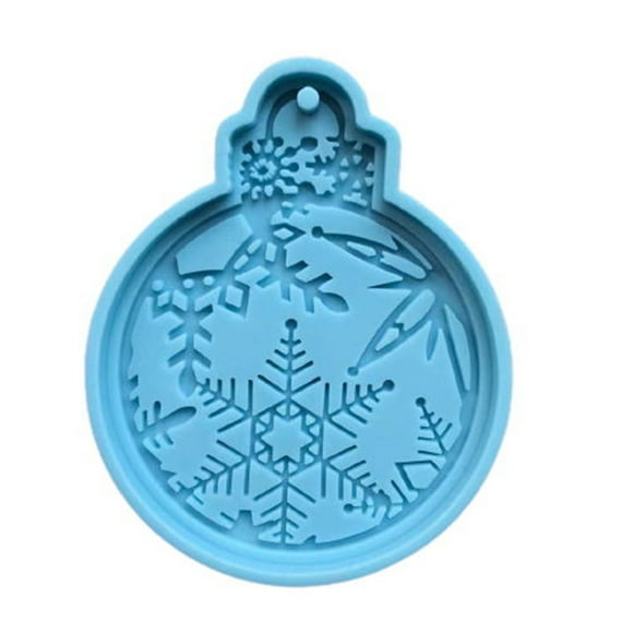 Apmemiss Christmas Ornaments Round Shape Pendant Molds For Epoxy Resin DIY Crafts Jewelry Keychain Making