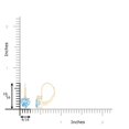 thumbnail image 2 of ANGARA Natural Heart 1.4 ct Aquamarine & Diamond Leverback Earrings in 14K Yellow Gold for Women (Size-6mm) | March Birthstone, Anniversary, Jewelry Gift for Women | Natural Aquamarine Earrings, 2 of 7
