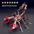 thumbnail image 1 of Modelo de ensamblaje de metal 3D de Scorpion King, color monstruo de acero, ensamblaje mecánico, rompecabezas hecho a mano, juguete de alta dificultad, 1 of 5