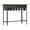 Black, variant on Creative Co-Op Zinc-Finished Metal and Wood Scalloped Edge Sofa Table, Silver
