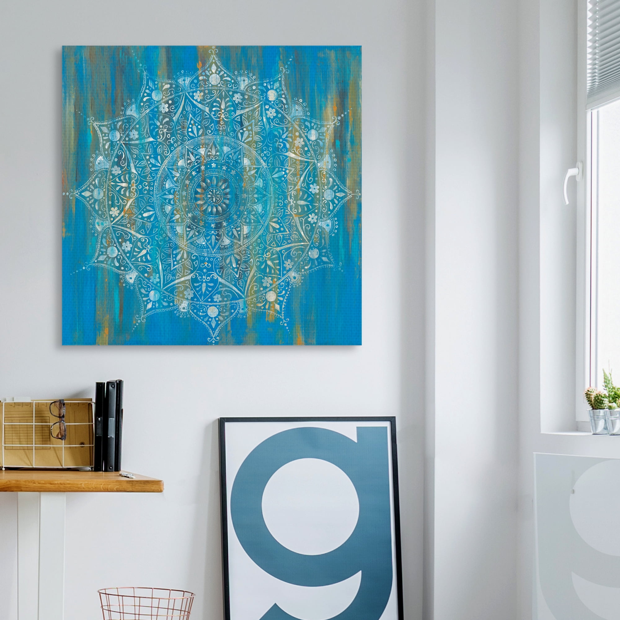 Indigo Mandala by Willowbrook Fine Art Canvas Art Print