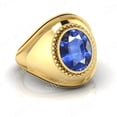 thumbnail image 4 of Shree Jewelrs Original Certified Natural Blue Sapphire (Neelam) Ring - 5.75 Carat Certified Handcrafted Ring Jupiter Ring, PANCHDHATU Gold Plated Ring for Men and Women, 4 of 5