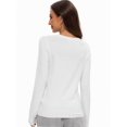 thumbnail image 5 of Women's Crew Neck Button Down Long Sleeve Cardigan Sweater, 5 of 6