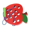 thumbnail image 2 of Wooden Lacing Threading Toy,  Eating Fruit Threading Creative Design  for Children Aged 1 To 2 ,Watermelon,Pineapple,Strawberry, 2 of 8