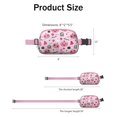 thumbnail image 4 of Halloween Pink Spooky Hearts and Ghosts Cute Fanny Packs for Women,Travel Waterproof Crossbody Fanny Bags Waist Purse for Women Anti Theft Adjustable Strap for Running Travel Cycling, 4 of 4