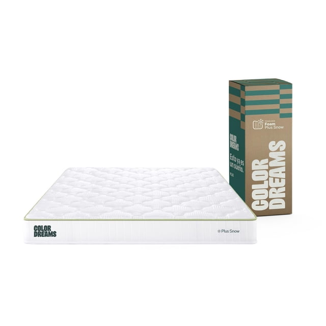 Colchón King Size Color Dreams Foam Plus Snow | 23 cm | Firmeza media | Caja | Certificado