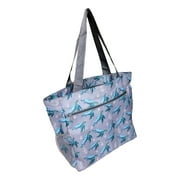 Large Multi - Pocket Fashion Zipper Top Beach Bag Tote - Custom Embroidery Available Turtle
