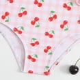 thumbnail image 6 of kpoplk Girls One Piece Swimsuit Quick Dry Swimwear with UPF 50+ Crossback Adjustable Straps Beach Bathing Suit for 5-14 Years(Red,4-5 Y), 6 of 7