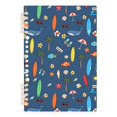 thumbnail image 7 of FORMRS 1-Subject Spiral Notebook 8" x 5" College Ruled 60 Refillable Sheet A5 Hard Cover, Blue Beach Pattern, 7 of 7
