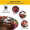 thumbnail image 3 of Elastic Fitted Round Tablecloth, Cardinal Bird Waterproof Stretch Table Cover for 36"-44" Tables, Poinsettia Pine Cones Berry Flowers Red Plaid Washable Outdoor Tablecloths for Patio, Picnic, Camping, 3 of 9