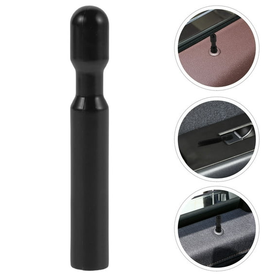 FOMIYES 1Pc Black Plastic Car Door Lock Knobs for Interior Enhancement Sleek Design 2.2x0.3x0.3in