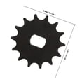 thumbnail image 4 of OULII Durable Off-Road Sprocket 14 Tooth Gear for Motorcycle Black 45 Steel Wear Resistant 1Set, 4 of 5