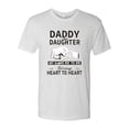 thumbnail image 2 of Wild Bobby,Daddy and Daughter Always Heart to Heart Daddys Girl Father Gift, Father's Day, Men Premium Tri Blend Tees, Heather White, Small, 2 of 3