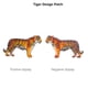 thumbnail image 3 of 2 parches con diseño de tigre para ropa, 3 of 8