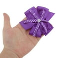 thumbnail image 4 of Unique Bargains 1 Pc Hair Clip Fashion Double Bow Hair Clips for Women Purple, 4 of 5
