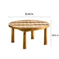 thumbnail image 2 of GEXPUSM Round Coffee Tables for Living Room, Mid-Century Modern Decor 35.43"L x 18.31"H-Brown, 2 of 9