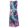 thumbnail image 3 of Nuoqisi Womens Summer Sundress Boho Floral Casual Tank Dresses Sleeveless Tiered Swing A Line Beach Dress, 3 of 5