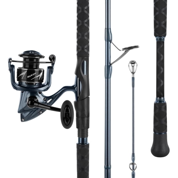KastKing Saltwater Fishing Rod and Reel Combo, Spin-7'0" Heavy-5000 Reel-2pcs Graphite Blank, Zirconia Rings, NyliTech Frame & Rotor, EVA Handle- ReKon