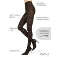 thumbnail image 3 of MeMoi Glasgow Plaid Cotton Blend Sweater Tights - Womens - Female, 1X/2X, Brown Heather, 3 of 12