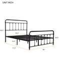 thumbnail image 5 of Full Size Metal Platform Bed Frame with Headboard & Footboard Premium Steel Slat Support,Victorian Style Mattress Foundation, Black, 5 of 7