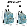 thumbnail image 3 of JIALIOU Mini Backpack Purse for Women Quilted Casual Daypack Small Travel Shoulder Bag, Blue Green Floral Stained Glass, 3 of 7