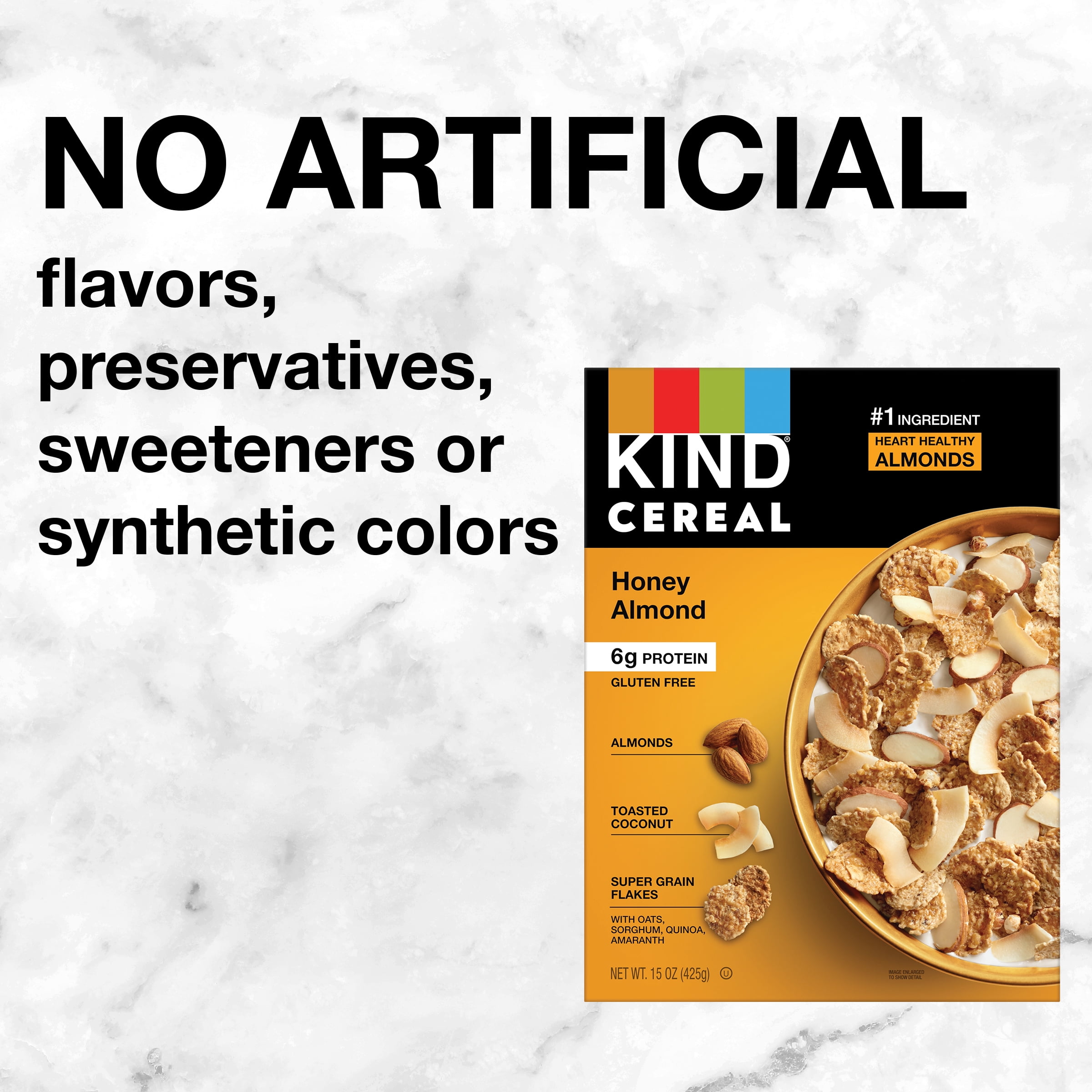 KIND Cereal, Honey Almond, Gluten Free, 15 oz Box