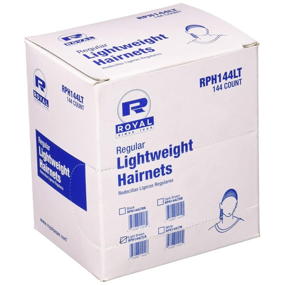 Hairnets Amercare Royal, ligeras, sin látex, 24 cm, color marrón claro