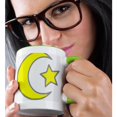 thumbnail image 2 of 3drose, Islamic Star and Crescent, 11oz Two-tone Green Mug, 2 of 6