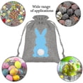 thumbnail image 4 of 24 Pcs Easter Bunny Drawstring Linen Pouch Bags Easter Egg Hunts Candy Treat Gift Rabbit Storage Bags Kids Easter Party Favor, 4 of 4
