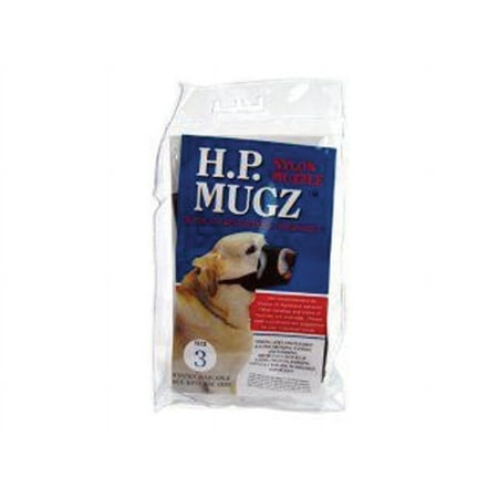 H P Mugz Nylon Dog Muzzle Black 7 To 7 1/2 In