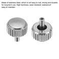 thumbnail image 5 of Uxcell 2Pack 5.4x5mm Watch Crown Parts, Stainless Steel Flat Head Long Stem Watch Crown 2mm ID Silver Tone, 5 of 6