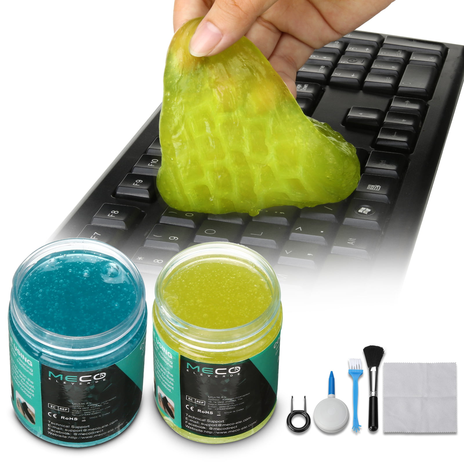 Qii lu Keyboard Gel Cleaner Dust Germ Clean Cyber ​​Putty Desk Computer Laptop Phone Car Super Soft Sticky Auto Clean Colla Gum Gel Air Conditioner Outlet Vent Cleaner 