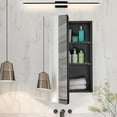 thumbnail image 2 of Choco Moon 24" x 30" Wall-Mounted Medicine Cabinet with Extendable Shelves and Full-Length Mirror, Perfect for Bathroom Storage Solution, 2 of 11