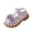 Purple, variant on Girls Bow Sparkly Sandals Open Toe Wedding Dance Dress Shoes Kids Slip on Adjustable Strap Platform Slides Thick Sole Walking Shoes Purple 9 Toddler