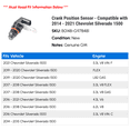 thumbnail image 2 of Crank Position Sensor - Compatible with 2014 - 2021 Chevy Silverado 1500 2015 2016 2017 2018 2019 2020, 2 of 2